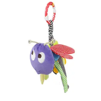 

Cartoon Animal Bee Shape Hand Grasp Training Baby Rattles Cute Lovely Pure Cotton Early Educational Bed Shake Rattle Handle Bell