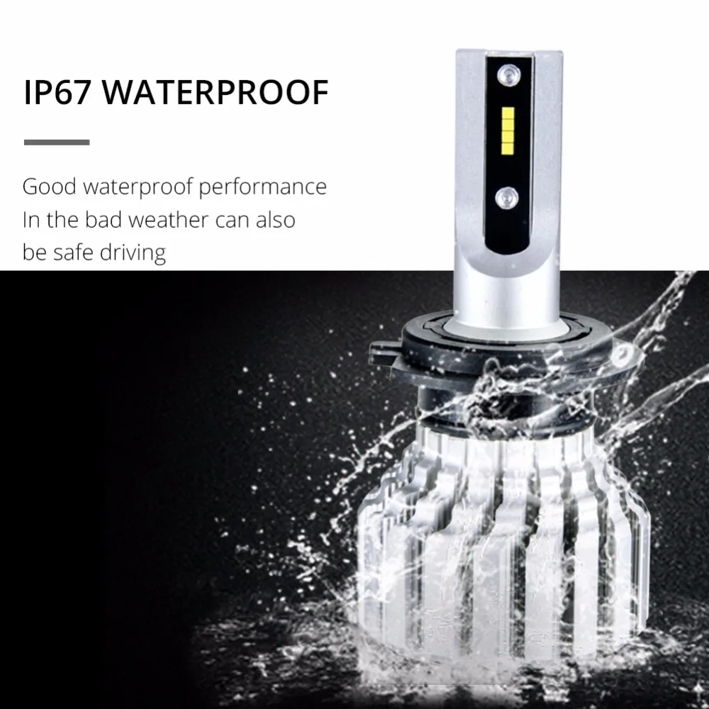 H4 H7 H11 H1 9005 9006 ampoule светодиодный автомобильный фонарь Мини безвентиляторный