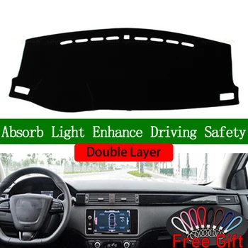 

Double Layer Car Stickers For CHERY QOROS 3 2014-2015 Dashboard Cover Car Accessories Interior Anti-UV Car Decals
