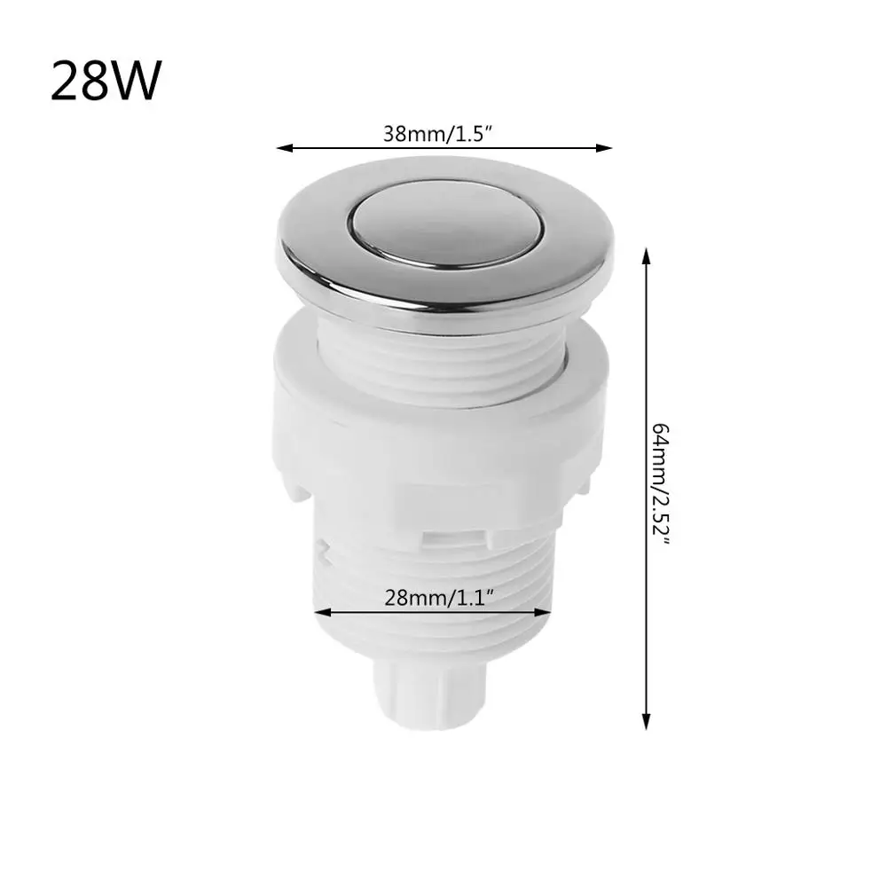 Air Pressure Switch On Off Push Button For Bathtub Garbage Disposal Whirlpool - Цвет: 28W