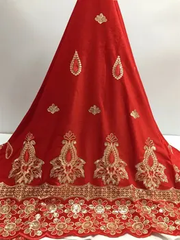 

Red Gold 2019 Latest Net Lace velvet Fabric For Wedding Sewing Accessories High Quality African French Lace Fabric blue Yellow