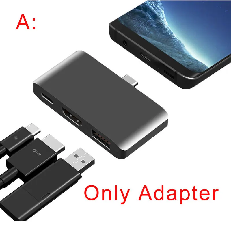 Uosible концентратор USB Type C к HDMI Thunderbolt 3 адаптер с PD поддержка Dex режим для телефона samsung Zend переключатель Macbook Pro/Air - Цвет: Gray