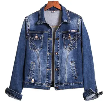

Fashion Jeans Jacket Women Spring Autumn Long Sleeve Stretch Short Denim Jacket Coats