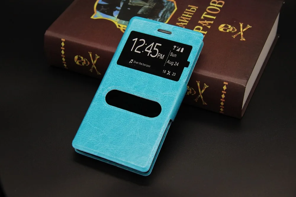 

For Philips Xenium x586 Luxury protection Flip Leather phone cover with silicone case window fashion business High quality new