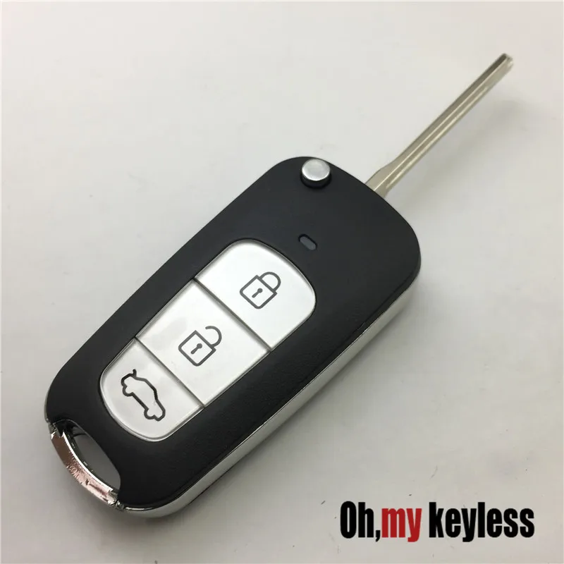 

New style 3 button Modified key shell for hyundai elantra tucson sonata NF remote control key case fob