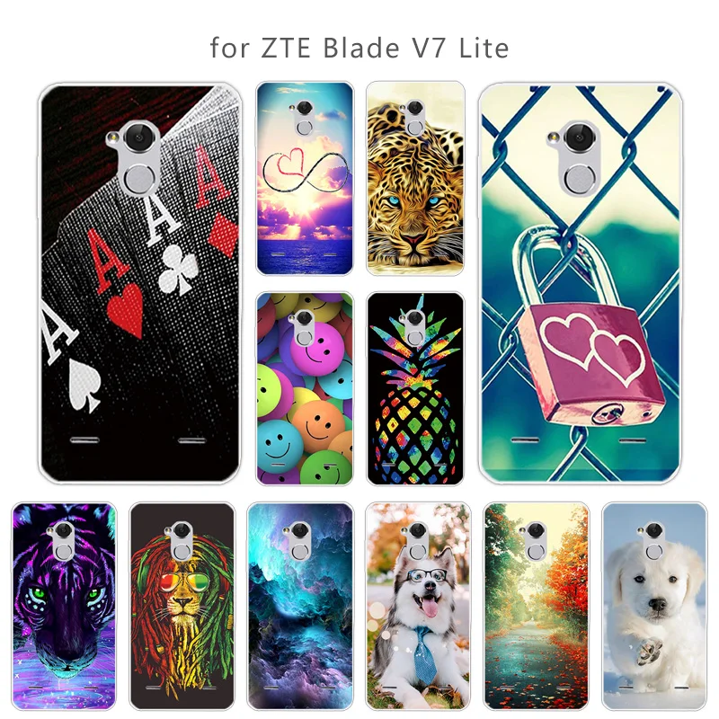 

for ZTE Blade V7 Lite Skuli Phone Cases Transparent Soft Silicone Fundas 5.0 inch Back Protective Covers for ZTE Blade V 7Lite