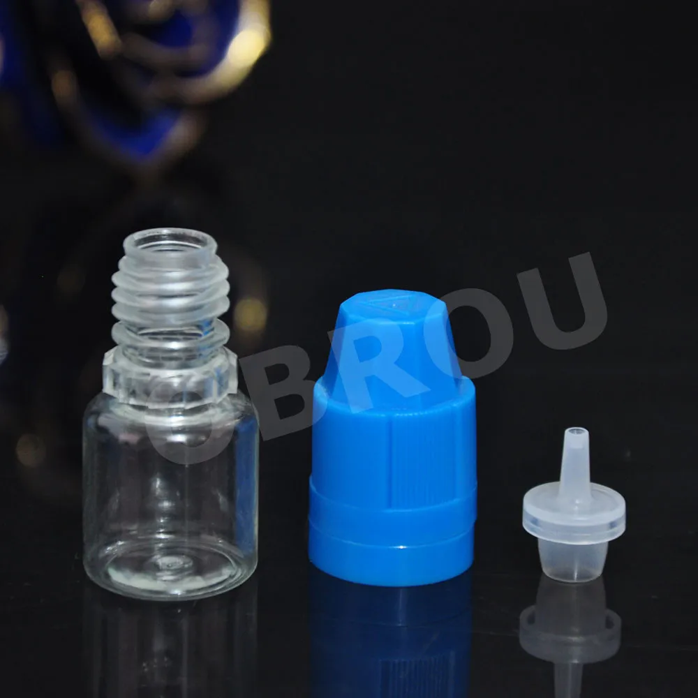 

Obrou 100pcs Empty 5ml 30ml Clear PET Plastic Dropper Bottle With Childproof Cap For Eye dopper bottles for liquid manufacturers