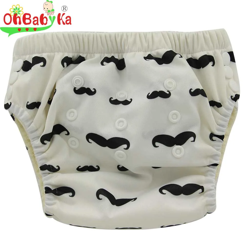Ohbabyka/бамбуковые тренировочные штаны, водонепроницаемые, регулируемый размер, детский тканевый подгузник, штаны для малышей, тренировочные штаны для горшка, впитывающие подгузники