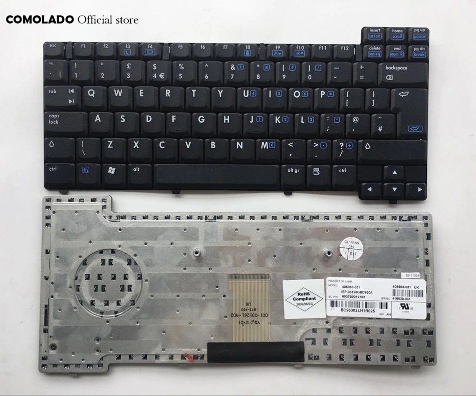 UK Keyboard For HP NC6120 NC6210 NC6100 NX6120 NX6115 NX6110 black Laptop Keyboard UK Layout