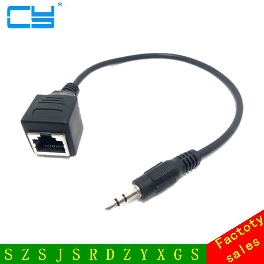 RJ45 3 5 Audio extension Cord Применение сетевая линия аудио удлинитель Мужской Rj45 f Женский