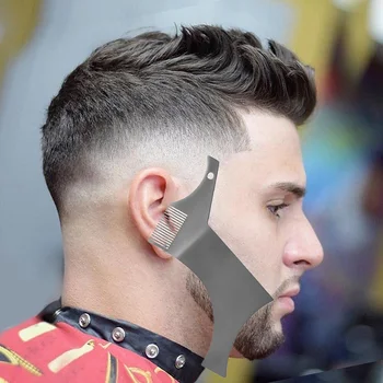 

1 Pcs Symmetry Beard Shaper Stencil Trimming Styling Template Comb Barber Tool HY99