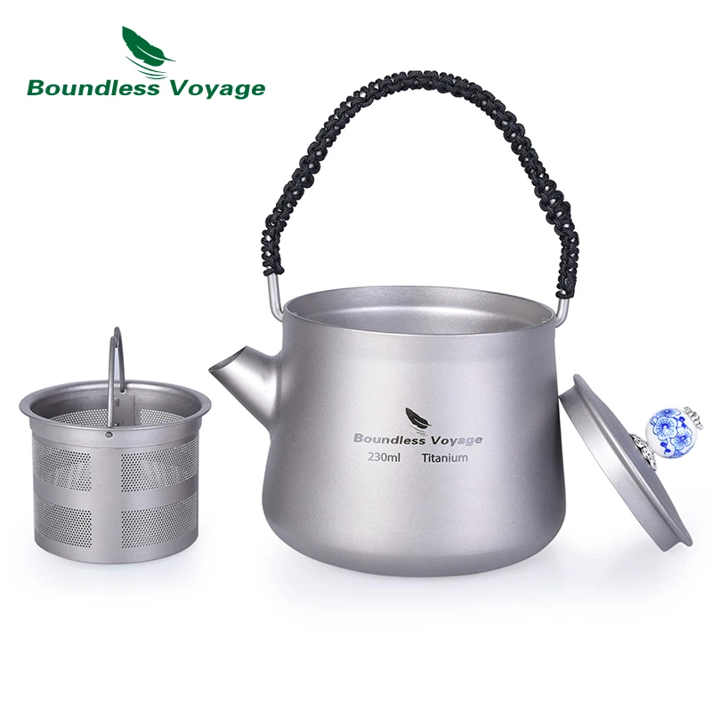 Sin Límites de viaje 230 ml Mini botella de hervidor de agua con filtro Anti-agua hirviendo con tapa que acampa agua de café té cantina cocina