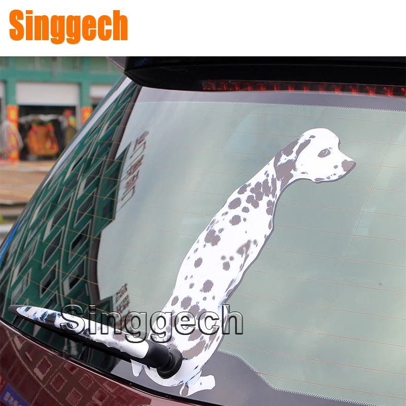 

Car Styling Window Wiper Cartoon Dalmatian dog Sticker For Toyota Corolla Avensis RAV4 Yaris Auris Hilux Prius verso For MG 3 ZR