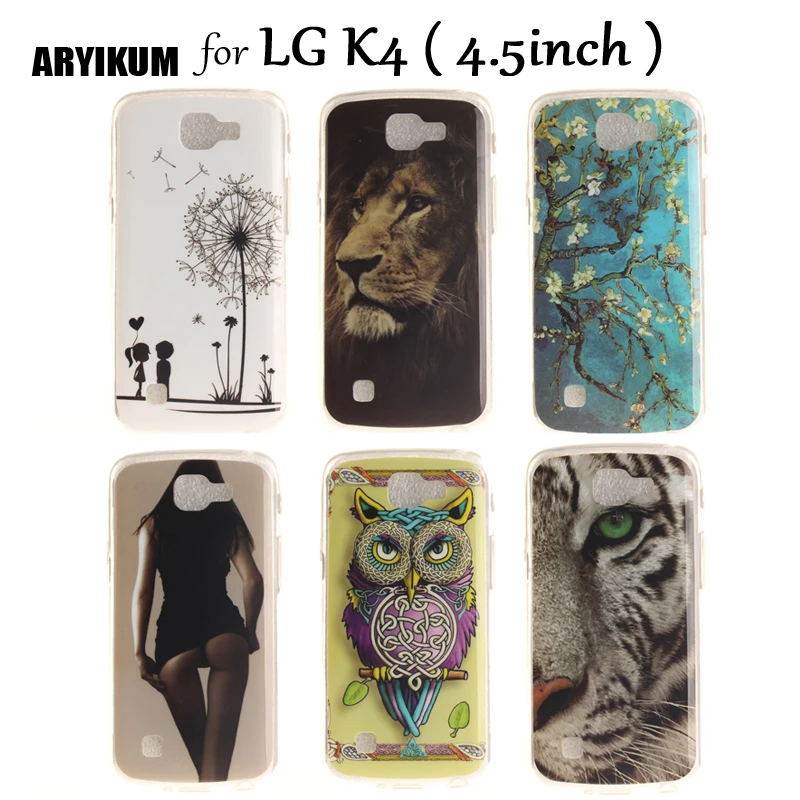 

ARYIKUM Silicone Case For Coque LG K4 K 4 4G Lte X230 K120E K121 4.5inch For LGK4 Case Cover Housing Mobile Phone Skin Funda