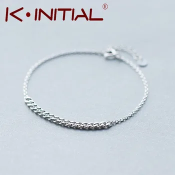 1Pcs 925 Silver Twist Chain Bracelet & Bangle Silver Trendy Jewelry Bracelet Lady Men