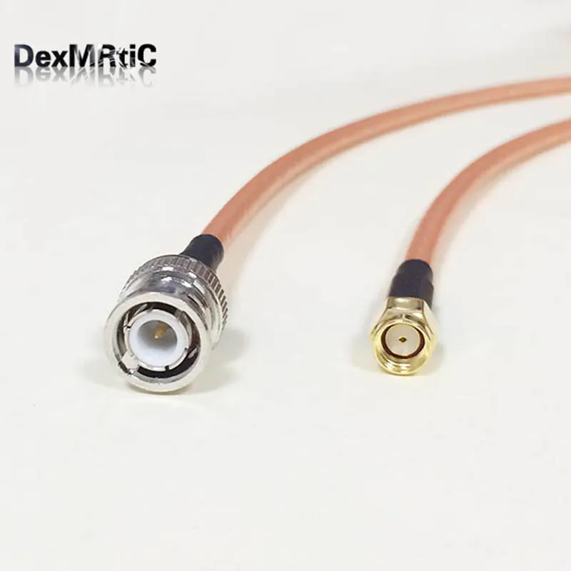 

SMA-BNC cable adapter RP-SMA Male Plug Switch BNC Male pigtail RG142 50CM 20" low loss high quality