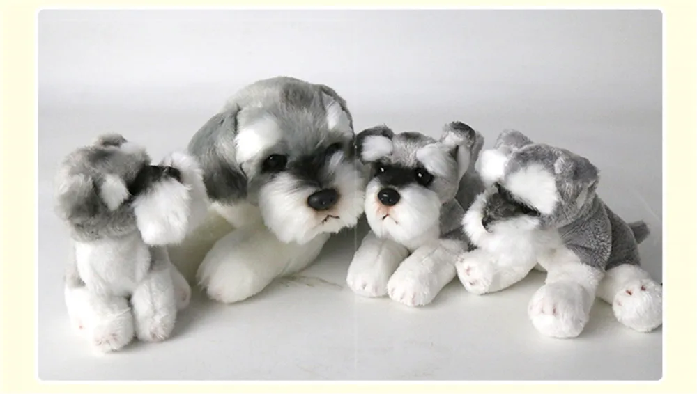 Fancytrader Realistic Simulation Schnauzer Tibetan Mastiff Shepherd Dogs Toys Decoration Doll for Kids11