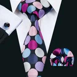 LS-1413 Барри. ван классический Для мужчин галстук Новинка 100% шелковый галстук Ханки Запонки Набор для Для мужчин; Свадебная вечеринка жениха