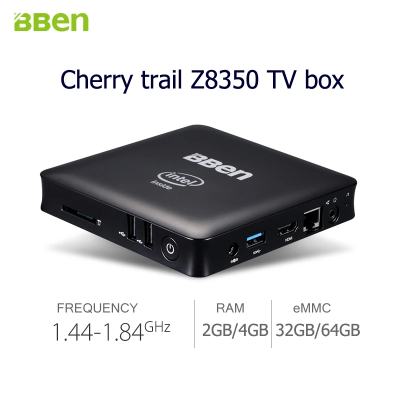 Bben Mini pc intel z8350 quad core RAM 2GB 32GB WIFI HDMI+Lan windows10  mini computer support Turkish Russian Spanish Hebrew