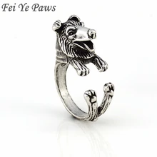 

Drop Shipping Vintage Australian Shepherd Anillos Border Collie Anel Boho Couple Rings For Women Men Jewelry Best Friend Aneis