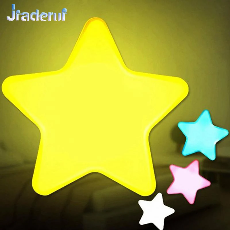 

Jiaderui Mini Star LED Baby Night Light Auto Sensor EU US Plug AC 100V 220V Baby Bedroom Lamp Smart Lighting Control Night Lamps