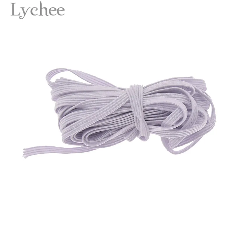 Lychee 4 мм ширина эластичная лента черный белый швейный материал DIY Швейные