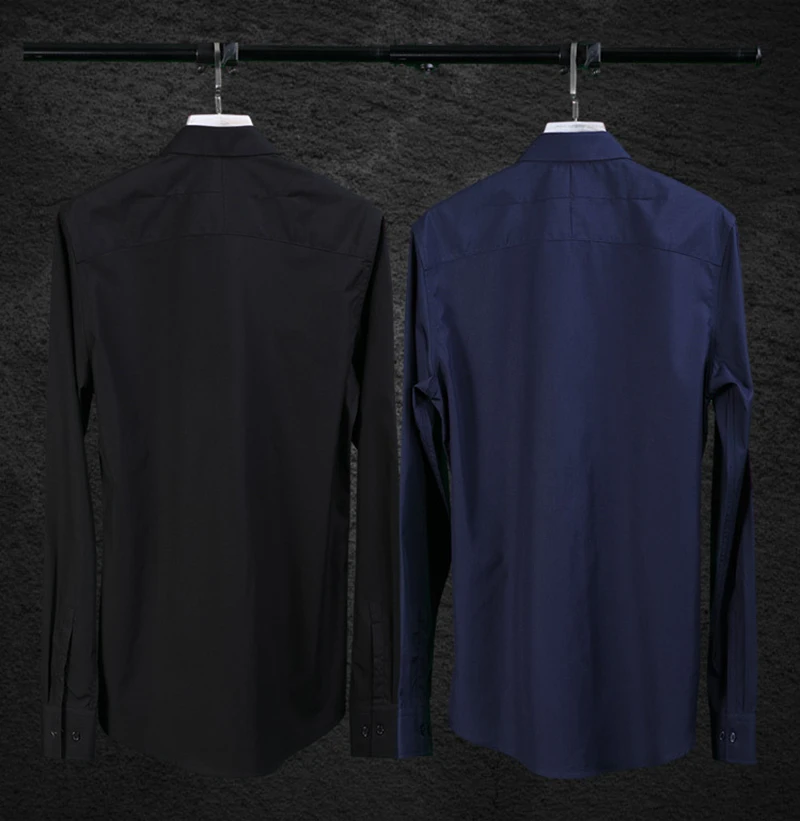 2018 Новая Металлическая пятизвездочная передняя дверь отделка Международная Классическая модная мужская рубашка модный Европейский и Amreica