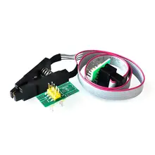 Atualização versão soic8 sop8 clipe de teste para eeprom 93cxx/25cxx/24cxx in-circuit programação + 2 adaptadores