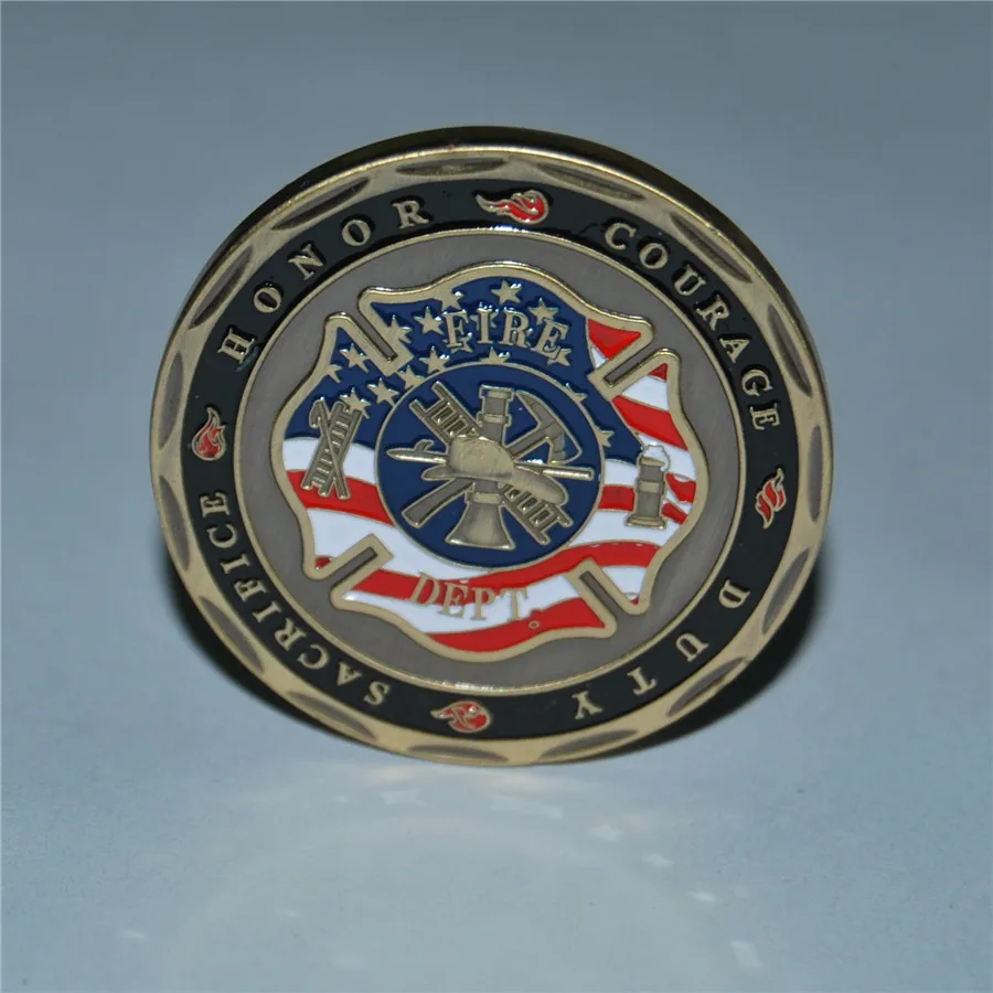Firefighter challenge coin Saint Florian patron of firefighters Catholic (1)