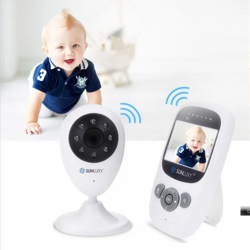 

SUNLUXY 2.4'' Color Video Wireless Baby Monitor Night Light Babyphone Security Camera 2 Way Talk Digital Zoom Music Temperature