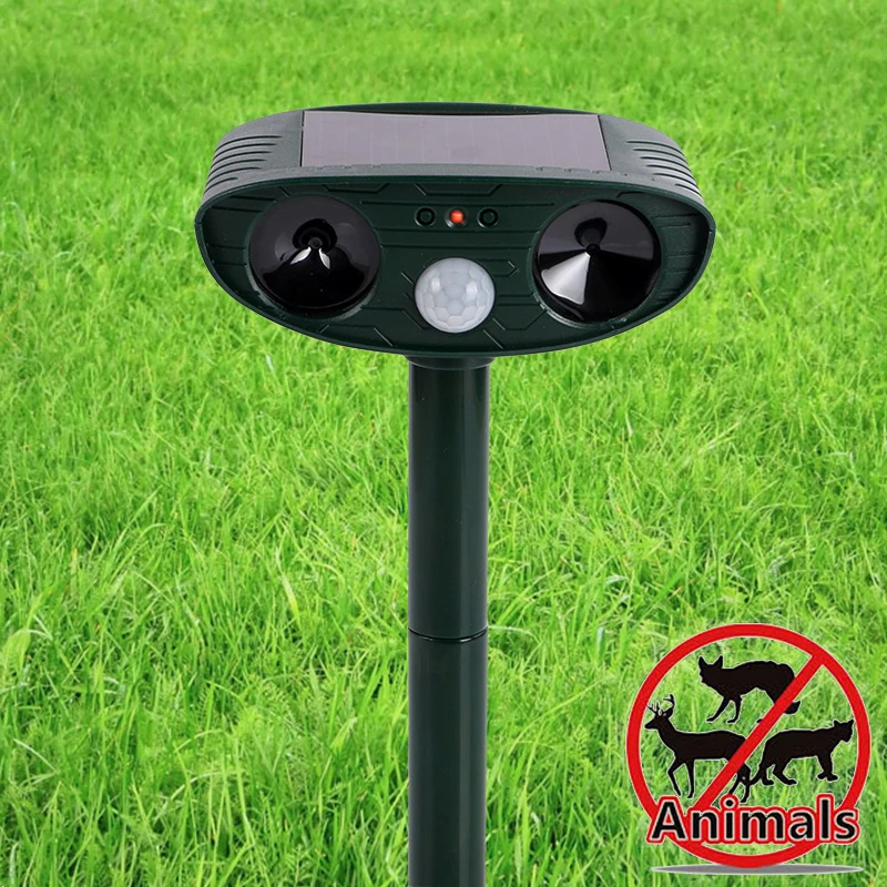 RC 511 Outdoor Solar Ultrasonic Animal Repeller Dog Cat Teacher