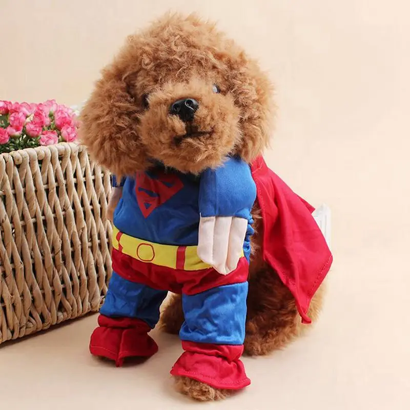 

Novelty Cute Pet Dog Superman Costumes Suit Large Dog Clothes Jacket Coat Dog Clothing XS-XL