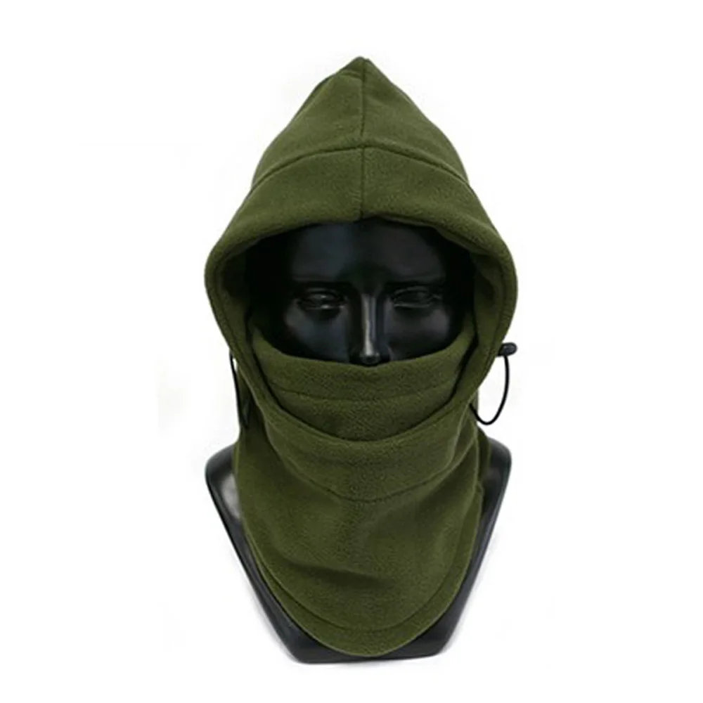 Army Green Мужская и женская Ветрозащитная Балаклава, маска для катания на коньках, теплая шапка для шеи, флисовая уличная Кепка HATCS0549 - Цвет: Army Green