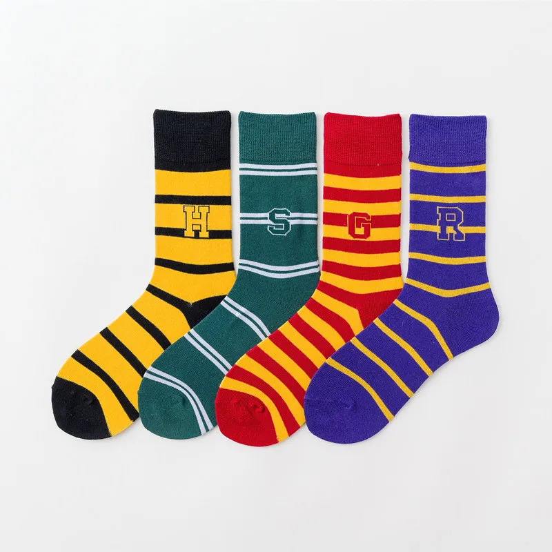 

Size 36-42 Harry Girl Cotton Socks 4 Colleges Gryffindor Slytherin Hufflerpuff Ravenclaw Cosplay Party Wizard Gift Fans