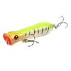 FISHINAPOT 1PCS Popper Fishing Lures 8cm/10.5g Pencil Hard Baits 10 Color Artificial Bass Pike Crankbait Wobblers Treble 6#Hooks ► Photo 2/6