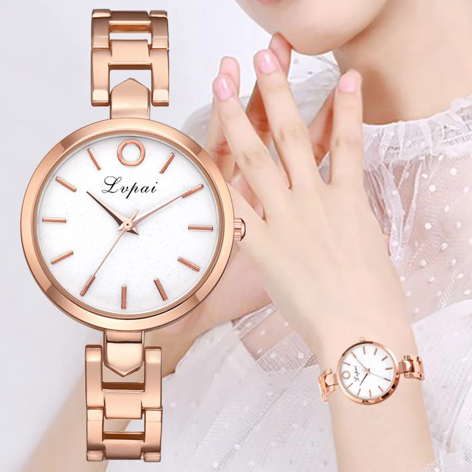 

Lvpai Top Brand Watch Women Watches Rose Gold Bracelet Women's Watches Simple Ladies Watch Clock reloj mujer montre femme