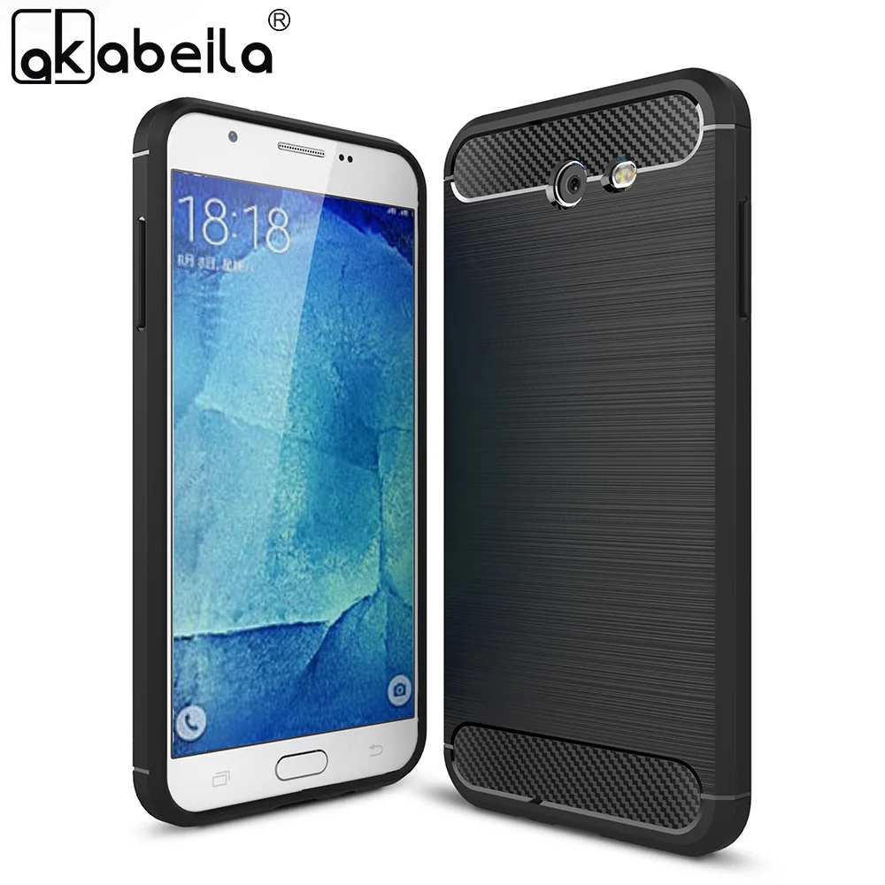 

AKABEILA Phone Cover Case For Samsung Galaxy J7 2017 J720 J720F J7 Pop J727 J727V SM-J727V US Version Case Carbon Fibre Brushed