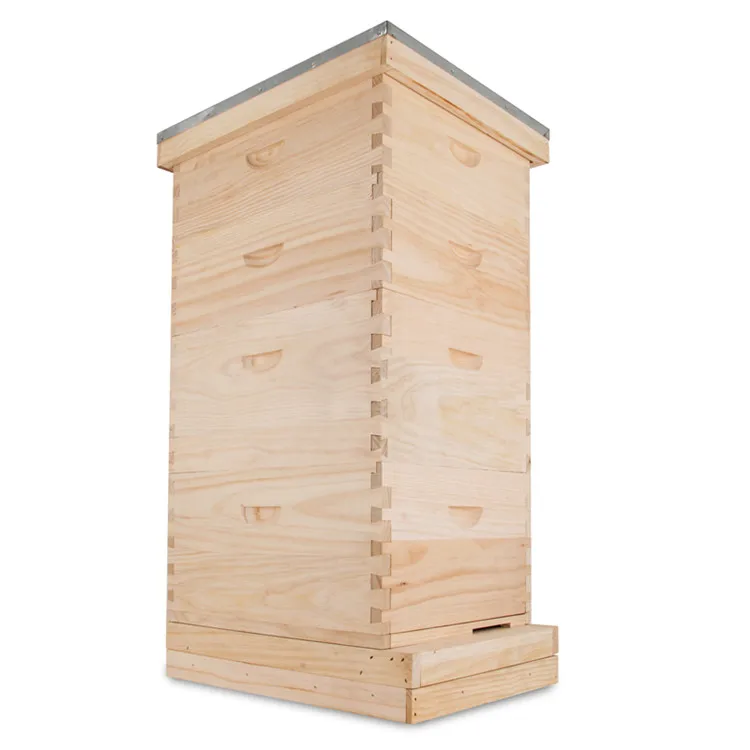 10 Frame 2 Deep 2 Medium(Includes all Frames& Foundations) Four Layers Lang Box Bee Hive