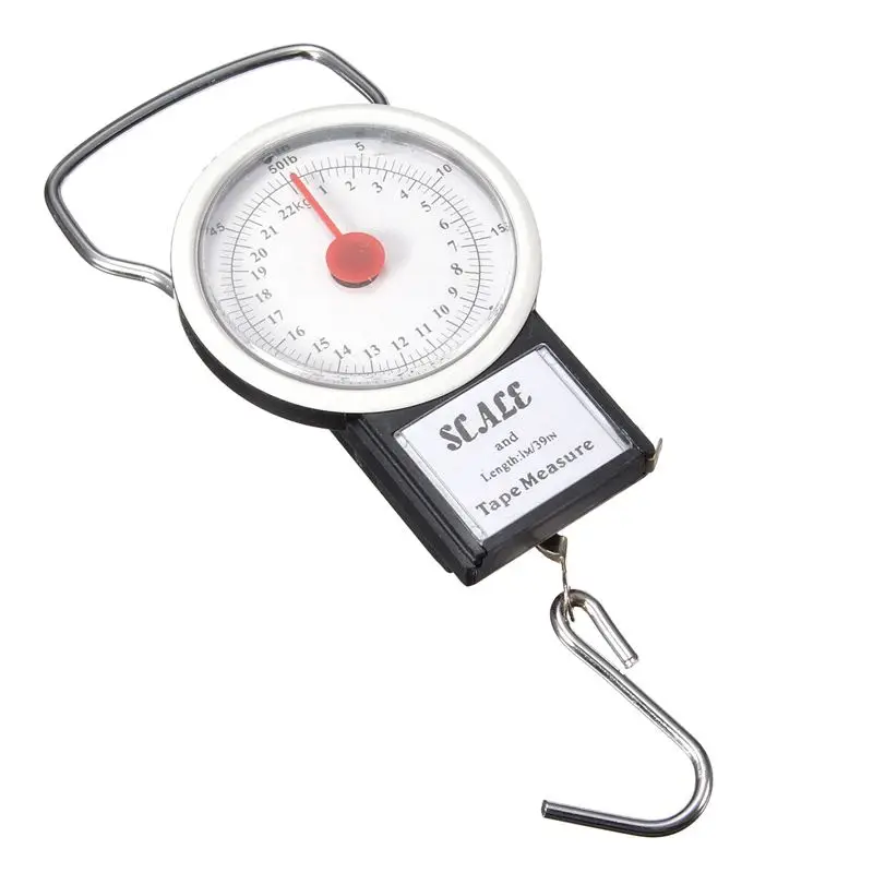 

Portable Luggage Travel Scale Hanging Suitcase Hook 22kg 50lb Measuring Tape