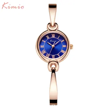 

women watches KIMIO brand dress quartz watch fashion bracelet wristwatches for women hot girl's gift clock Gold Charming Chain
