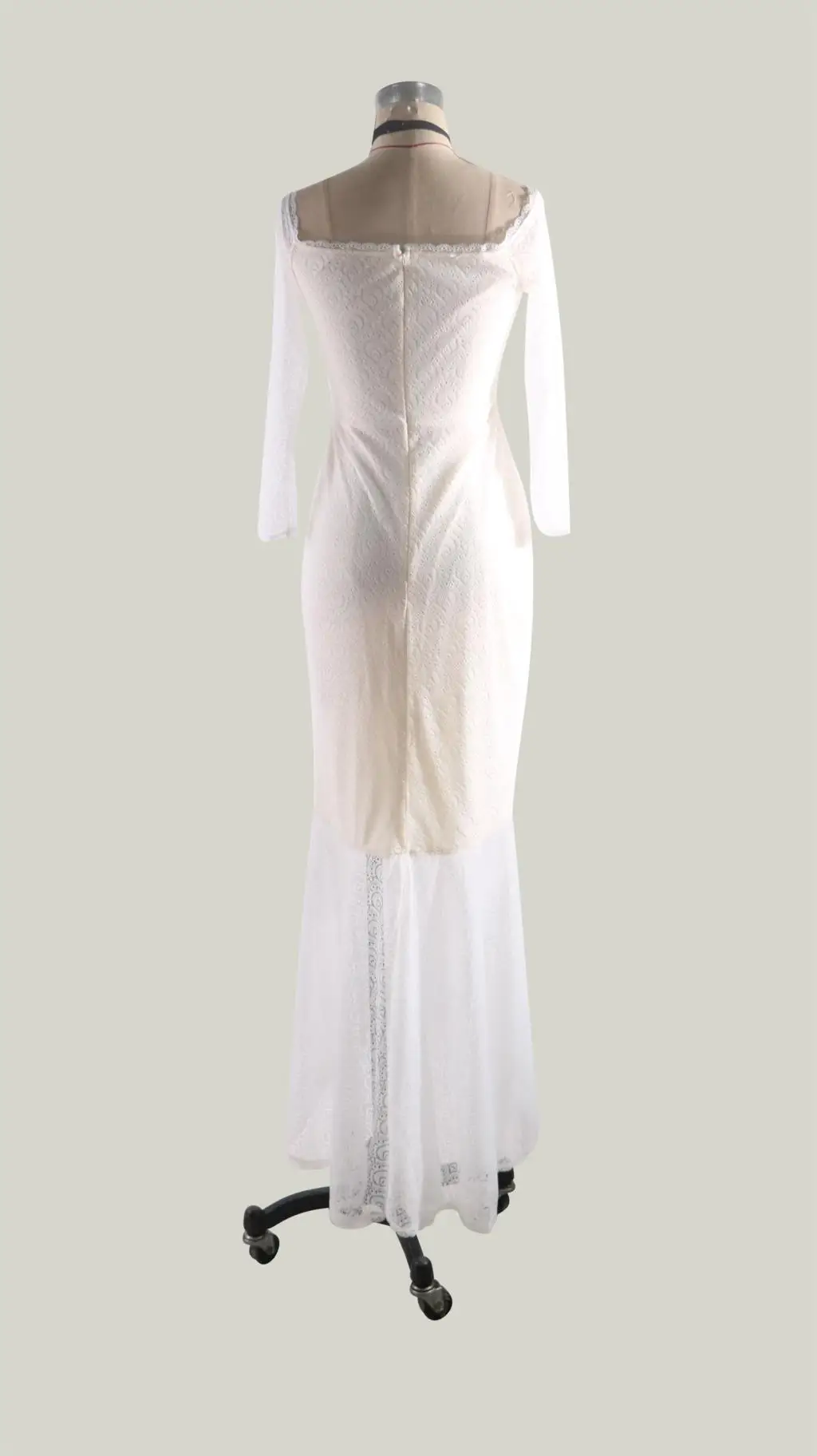 ZTVitality 2018 Vestidos Новое сексуальное однотонное белое кружевное длинное платье