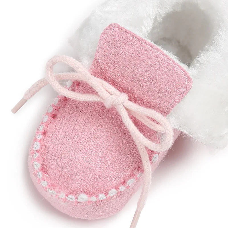 Sapatos de Bebê Sapatos de Pele de lã Meninas do Bebê Botas de Pele Botas de Bebê Inverno Botas Crianças Quentes Carneiro Couro Genuíno Menino 36 Primeiros caminhantes