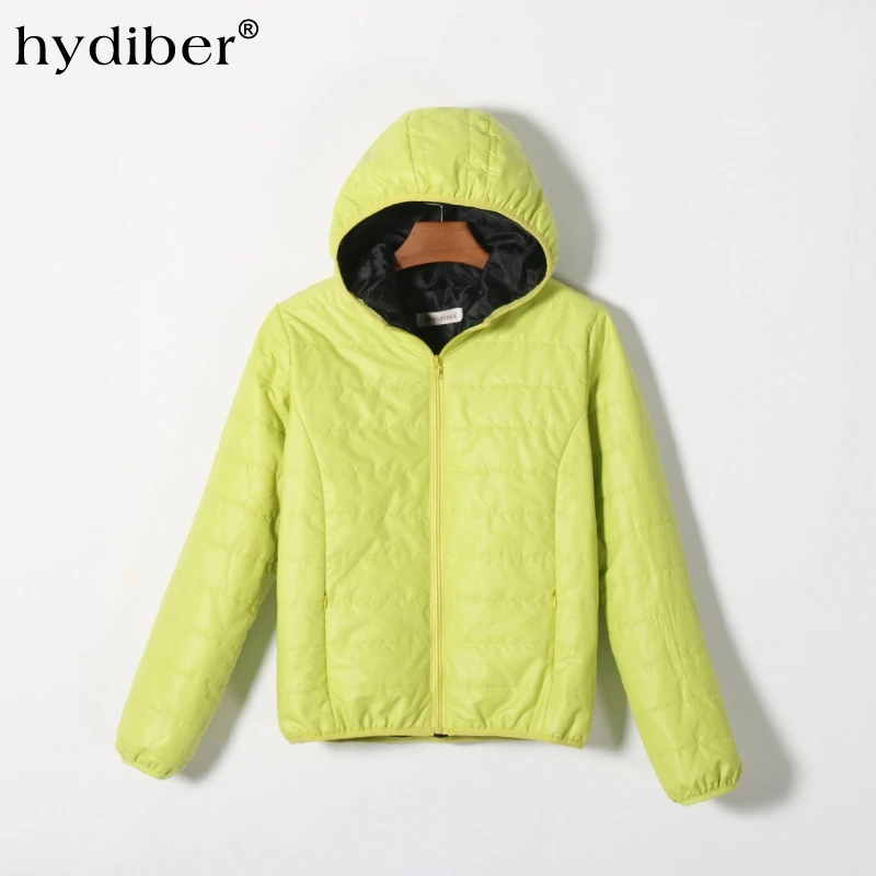 HYDIBER Hooded Winter Jacket Women Parkas 2018 New Fashion Casual Autumn Women's Candy-colored Coat Long Sleeve Outerwear 538TN