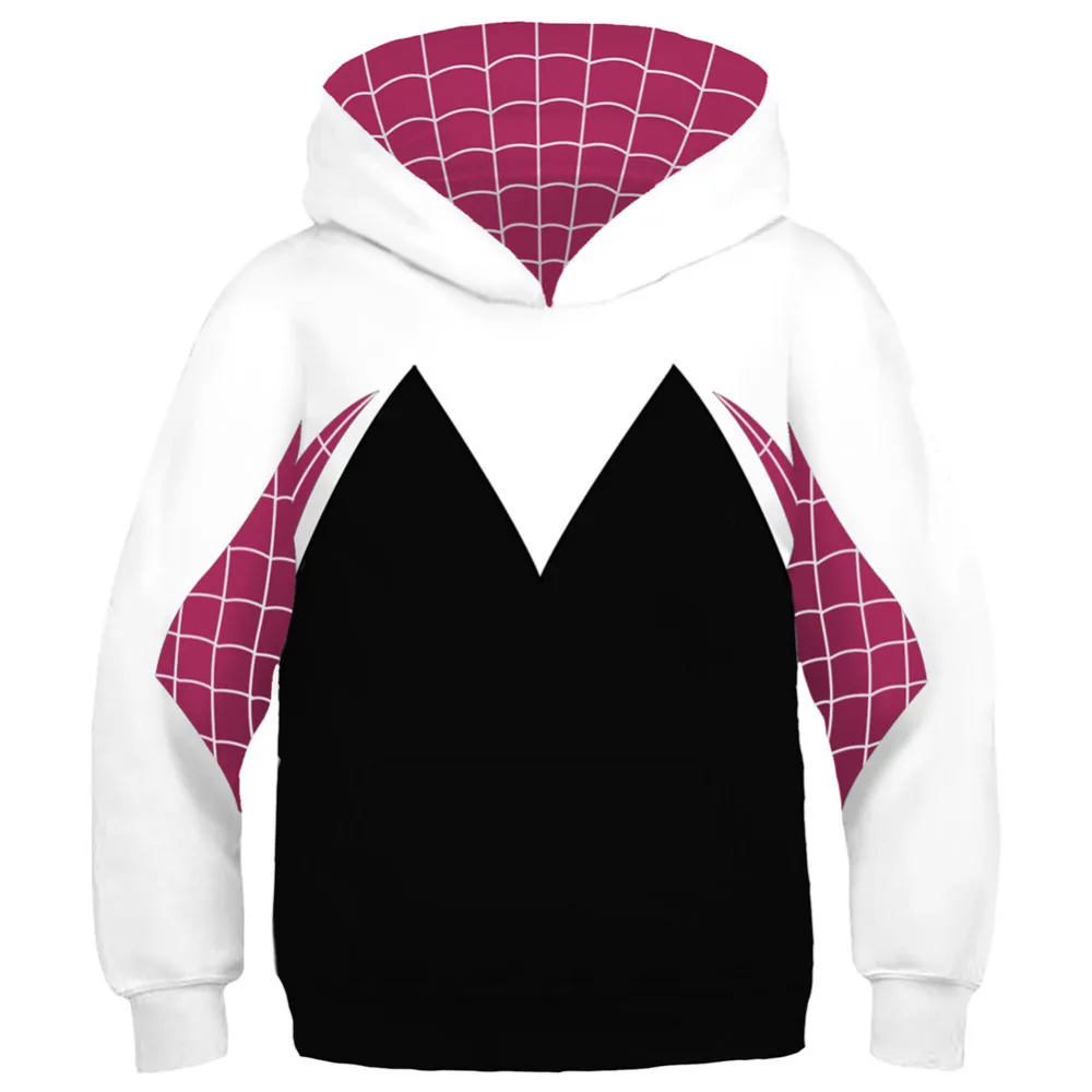 Spiderman Gwen Stacy Children Cosplay Costume Hoodie Spider Gwen