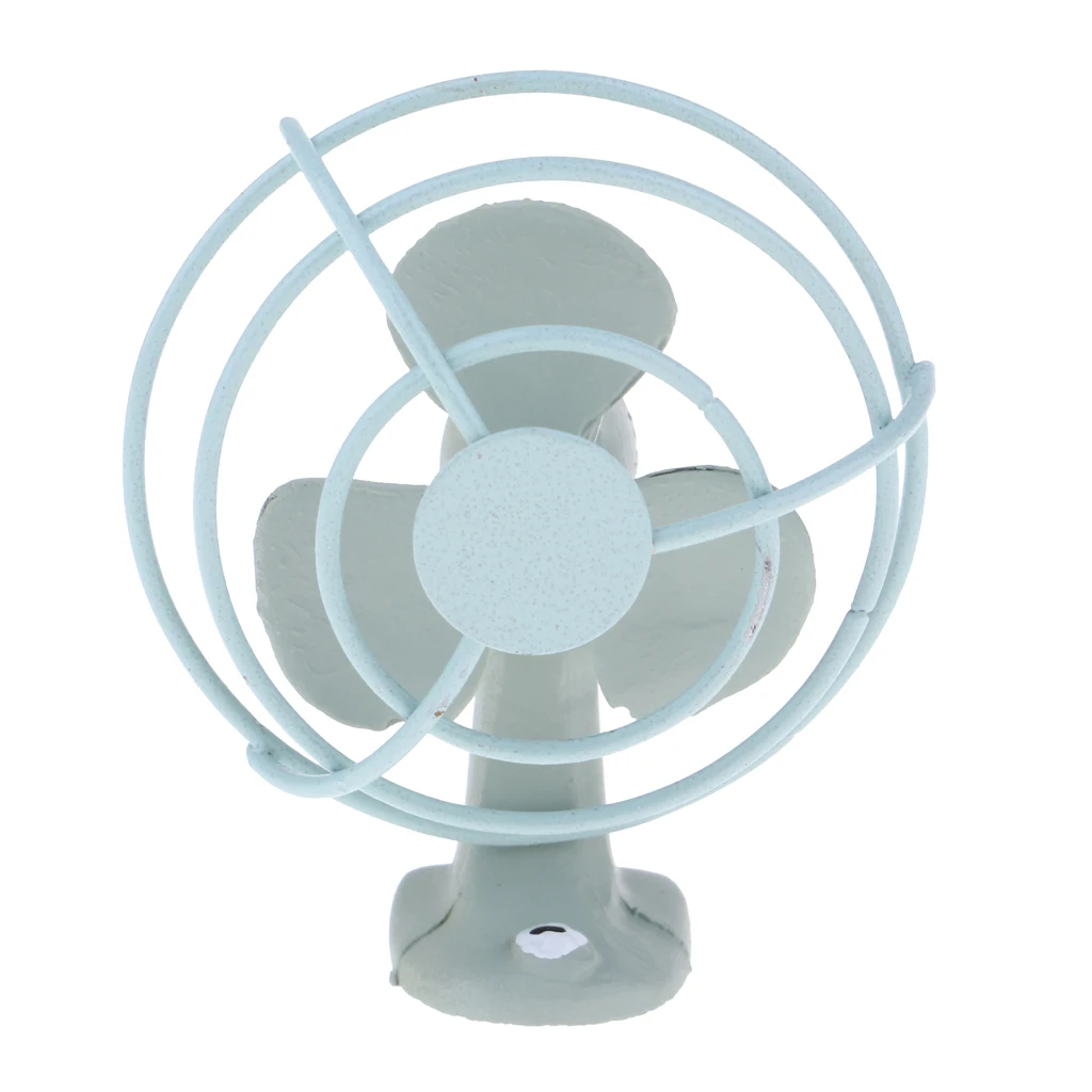 

1:12 Dollhouse Miniature Fairy Home Furniture Decoration Delicate Table Mini Electric Fan Model Fan Model Imitation Fan Shape