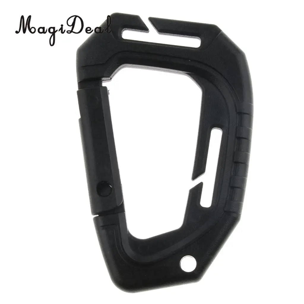 MagiDeal Light Weight Spring Snap Gear Clip Carabiner Clips Utility Hooks Backpack Hanging Buckle for Camping Hiking Fishing