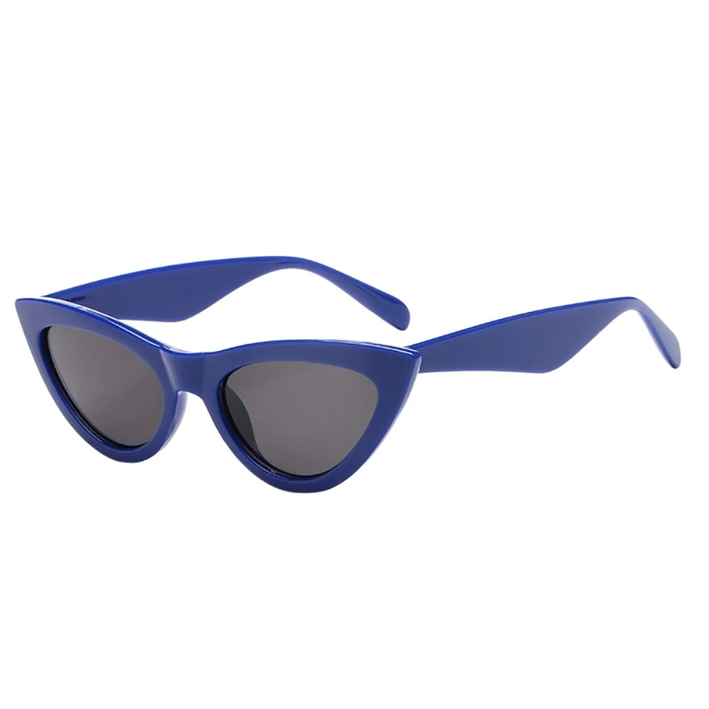 Sunglassate, женские Ретро Винтажные Солнцезащитные очки "кошачий глаз", унисекс, рэппер, гранж, оправа, UV400, защитные очки, солнцезащитные очки для женщин - Цвет оправы: C