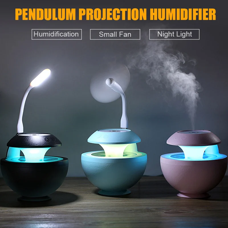 

2019 Drop Shpping with Projection Ultrasonic Humidifier Aromatherapy Diffuser Portable Exquisite Mist Maker Air Humidifier