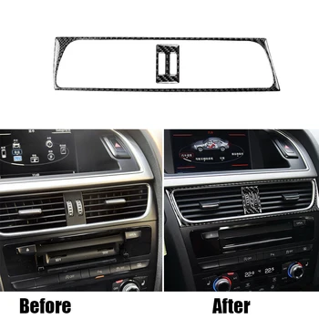 

Carbon Fiber Center Console Air Conditioner Outlet Vent Cover Frame Trim Sticker Decal for Audi A4 B8 11-16 A5 08-17 Q5 LHD