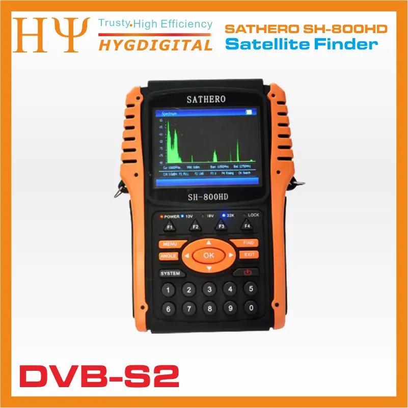 Sathero SH-800HD DVB-S2 Цифровой спутниковый Finder метр USB2.0 HD Выход Satfinder HD с анализатор спектра
